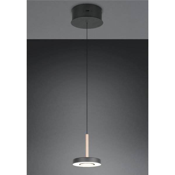 Plafonnier LED GUANO 8W 850lm, dimmable par interrupteur DIP, 2300+3000+4000K, IP20, couleur café