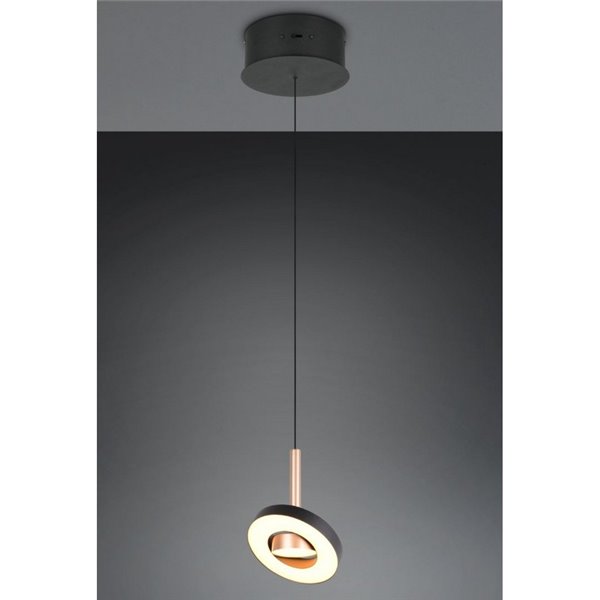 Lámpara de techo LED GUANO 8W 850lm, regulable DIP SWITCH 2300+3000+4000K IP20 Café
