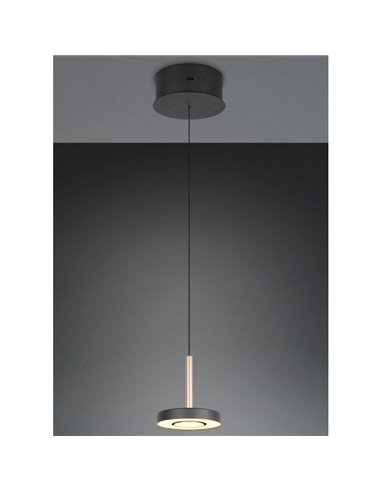 Lámpara de techo LED GUANO 8W 850lm, regulable DIP SWITCH 2300+3000+4000K IP20 Café