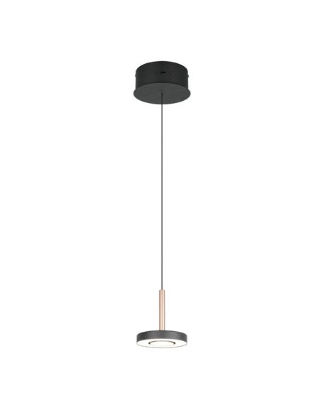 Lámpara de techo LED GUANO 8W 850lm, regulable DIP SWITCH 2300+3000+4000K IP20 Café