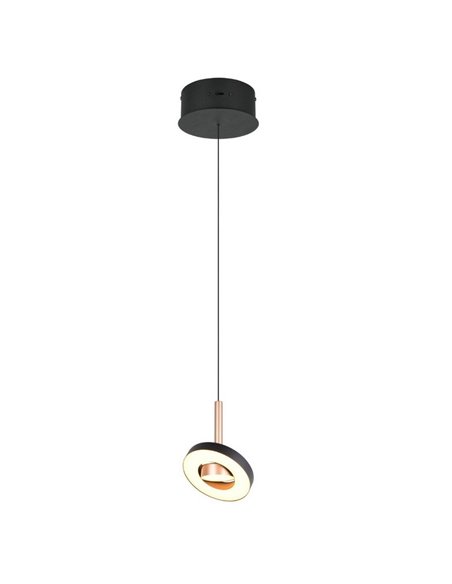 Lámpara de techo LED GUANO 8W 850lm, regulable DIP SWITCH 2300+3000+4000K IP20 Café