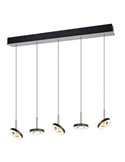 Lámpara de techo LED GUANO 5x8W 5x850lm regulable DIP SWITCH 2300+3000+4000K IP20 Níquel mate 