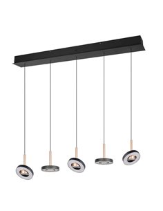 Lámpara de techo LED GUANO 5x8W 5x850lm regulable DIP SWITCH 2300+3000+4000K IP20 Café