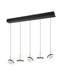 Lámpara de techo LED GUANO 5x8W 5x850lm regulable DIP SWITCH 2300+3000+4000K IP20 Café