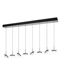 Lámpara LED colgante GUANO 8x8W 8x850lm regulable DIP SWITCH 2300+3000+4000K IP20 Níquel mate