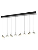 Lámpara LED colgante GUANO 8x8W 8x850lm regulable DIP SWITCH 2300+3000+4000K IP20 Níquel mate