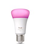 Bombilla LED inteligente Hue E27 A60 1100Lm, 8,1W equivalente 75W, regulable, White&Color Ambiance, control por voz