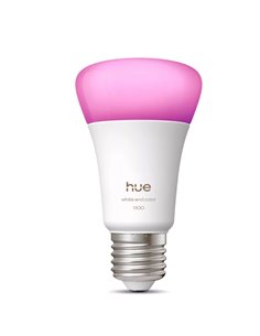 Bombilla LED inteligente Hue E27 A60 1100Lm, 8,1W equivalente 75W, regulable, White&Color Ambiance, control por voz