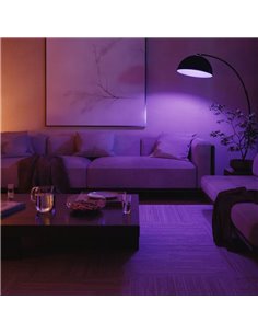 Ampoule LED intelligente Hue E27 A60 1100 lm, 8,1 W équivalent 75 W, dimmable, ambiance blanche et couleur, commande vocale 2