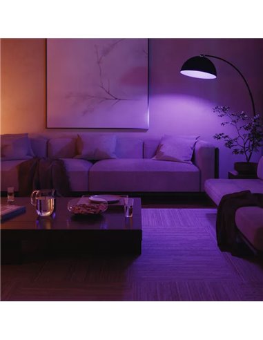 Bombilla LED inteligente Hue E27 A60 1100Lm, 8,1W equivalente 75W, regulable, White&Color Ambiance, control por voz