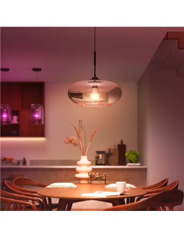 Bombilla LED inteligente potente Hue E27 A67 1600Lm, 11,8W equivalente 100W, regulable, White&Color Ambiance