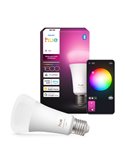 Bombilla LED inteligente potente Hue E27 A67 1600Lm, 11,8W equivalente 100W, regulable, White&Color Ambiance