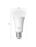 Lâmpada LED inteligente Hue E27 A67 1600 lúmens, 11,8 W (equivalente a 100 W), regulável, luz branca e colorida.