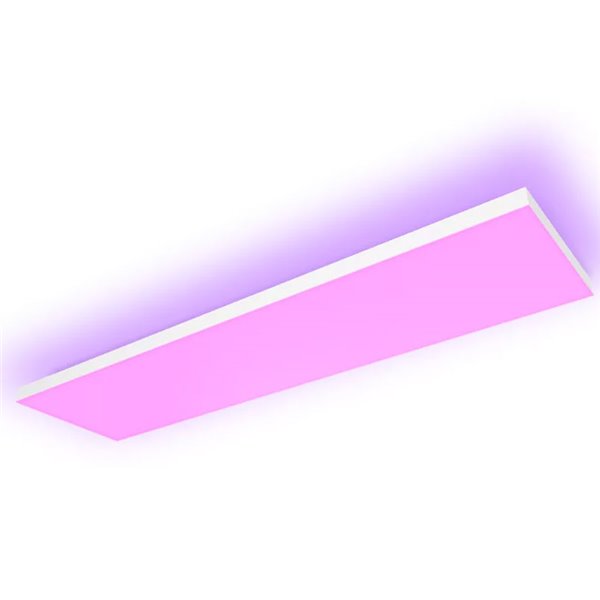 Plafón rectangular LED inteligente DATURA HUE SLIM, 30x120cm, doble luz, 4250Lm, 2000-6500K +RGB White&Color Ambiance