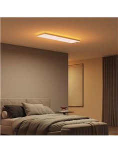Plafón rectangular LED inteligente DATURA HUE SLIM, 30x120cm, doble luz, 4250Lm, 2000-6500K +RGB White&Color Ambiance 2
