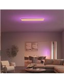 Plafón rectangular LED inteligente DATURA HUE SLIM, 30x120cm, doble luz, 4250Lm, 2000-6500K +RGB White&Color Ambiance