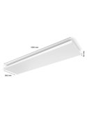 Plafón rectangular LED inteligente DATURA HUE SLIM, 30x120cm, doble luz, 4250Lm, 2000-6500K +RGB White&Color Ambiance