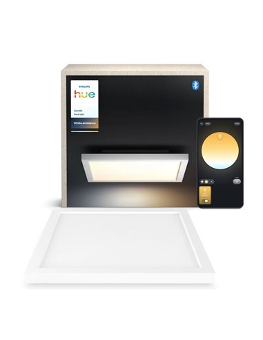 Panel LED cuadrado inteligente AURELLE Hue blanco, 30X30cm, 1940Lm 19W, White Ambiance