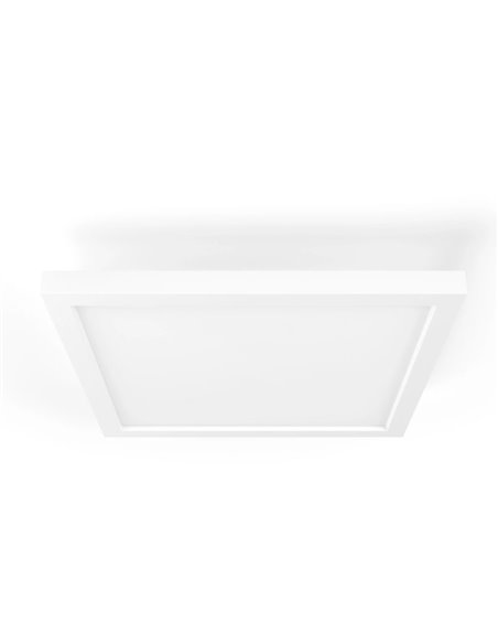Panneau LED carré intelligent AURELLE Hue, blanc, 30 x 30 cm, 1940 lm, 19 W, ambiance blanche