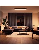 Plafón rectangular LED inteligente AURELLE Hue blanco, 30x120cm, 3750Lm, 2200-6500 Hue White Ambiance