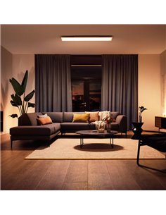 Plafón rectangular LED inteligente AURELLE Hue blanco, 30x120cm, 3750Lm, 2200-6500 Hue White Ambiance 2