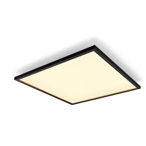 Panneau LED carré intelligent AURELLE Hue XL, noir, 60 x 60 cm, 2750 lm, 39 W, ambiance blanche