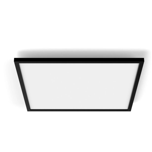 Panneau LED carré intelligent AURELLE Hue XL, noir, 60 x 60 cm, 2750 lm, 39 W, ambiance blanche