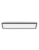 Plafón rectangular LED inteligente AURELLE Hue negro, 30x120cm, 3750Lm, 2200-6500 Hue White Ambiance