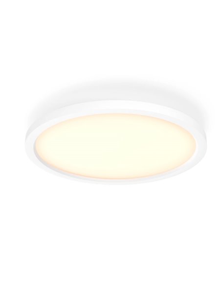 Luminária de teto LED redonda inteligente AURELLE HUE, branca, Ø39cm, 2450lm 21W, ambiente branco