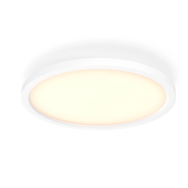Luminária de teto LED redonda inteligente AURELLE HUE, branca, Ø39cm, 2450lm 21W, ambiente branco