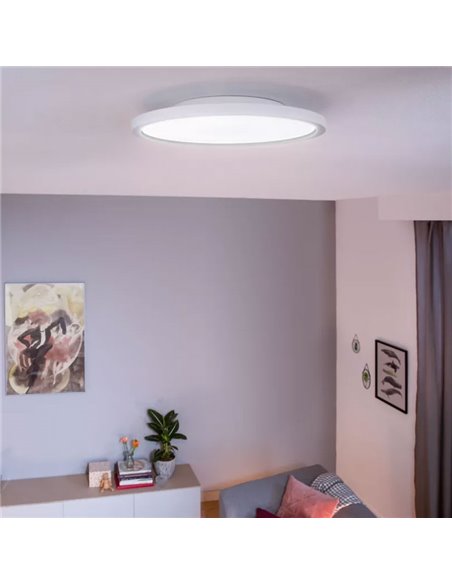 Plafón de techo LED redondo inteligente AURELLE HUE blanco Ø39cm, 2450Lm 21W, White Ambiance