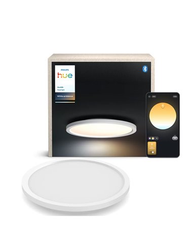 Plafonnier LED rond intelligent AURELLE HUE, blanc, Ø39cm, 2450 lm 21W, White Ambiance