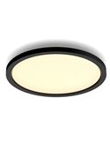 Plafón de techo LED redondo inteligente AURELLE HUE negro Ø39cm, 2450Lm 21W, White Ambiance