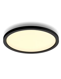 Plafón de techo LED redondo inteligente AURELLE HUE negro Ø39cm, 2450Lm 21W, White Ambiance