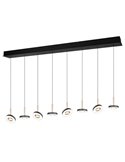 Lámpara LED colgante GUANO 8x8W 8x850lm regulable DIP SWITCH 2300+3000+4000K IP20 Café
