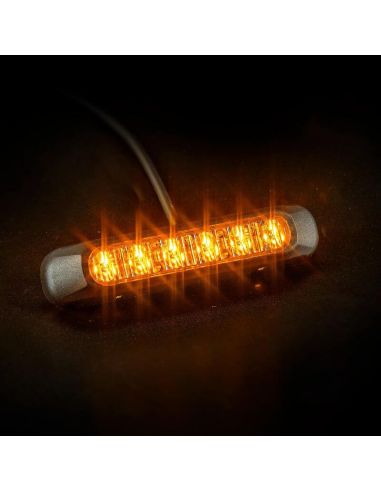 Barre LED stroboscopique ambrée à 6 programmes FT-200 LED | LeonLeds