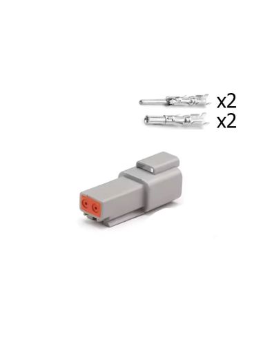 Conector macho Deutsch de 2 pinos com...