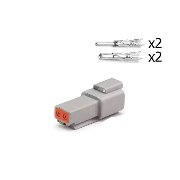 Conector 2 Pin Deutsch macho con faston