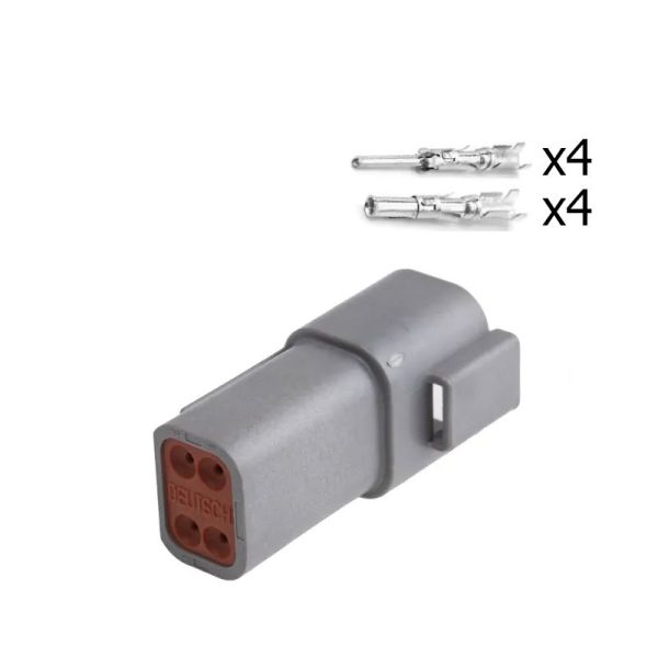 Conector macho Deutsch de 4 pinos com...