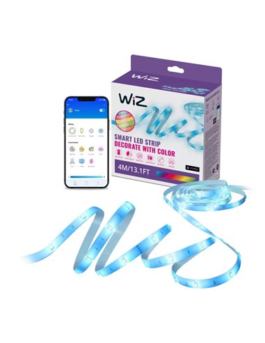 Bande LED intelligente WiZ RGB 4 m, Type C, 6,5 W avec contrôle WiFi