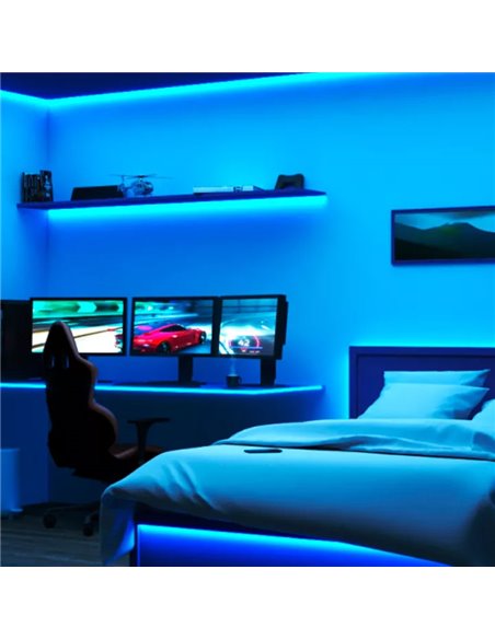 Tira LED inteligente 24V WiZ 10m, a todo color RGB, 6,5W, tipo C