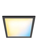 Panel LED cuadrado inteligente WiZ negro 60x60cm, 36W 3400Lm, blanco regulable 2700-6500K