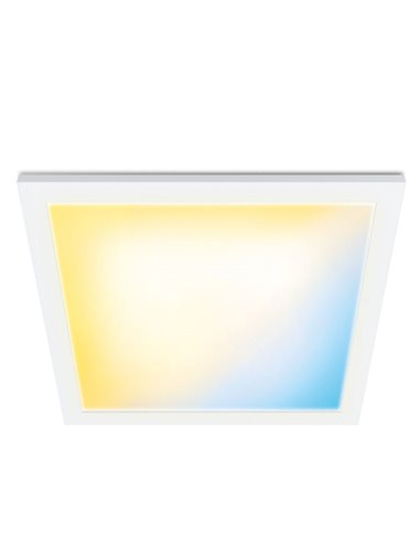 Panel LED cuadrado inteligente WiZ blanco 30x30cm, 12W 1000Lm, blanco regulable 2700-6500K