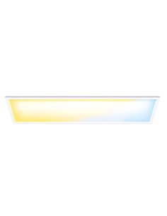 Plafón LED rectangular inteligente WiZ blanco 30x120cm, 36W 3400Lm, blanco regulable 2700-6500K