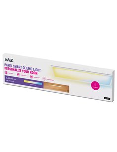Plafón LED rectangular inteligente WiZ blanco 30x120cm, 36W 3400Lm, blanco regulable 2700-6500K 2