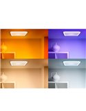 Plafón cuadrado LED inteligente WiZ 12W blanco, 30x30cm 1600Lm, regulable 2200-6500K RGB