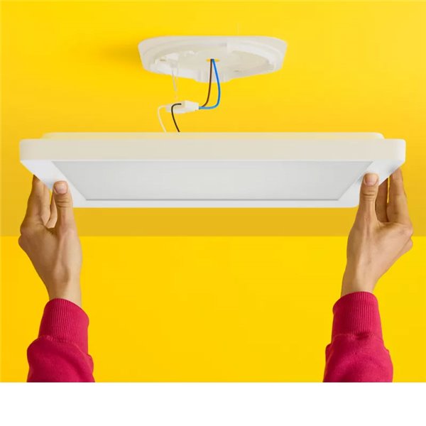 Plafón cuadrado LED inteligente WiZ 12W blanco, 30x30cm 1600Lm, regulable 2200-6500K RGB