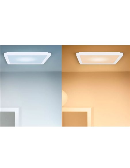 Plafón cuadrado LED inteligente WiZ 12W blanco, 30x30cm 1600Lm, regulable 2200-6500K RGB