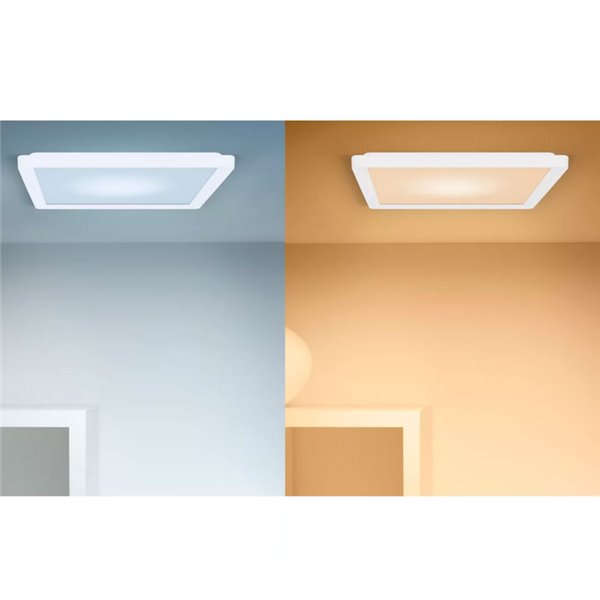 Plafón cuadrado LED inteligente WiZ 12W blanco, 30x30cm 1600Lm, regulable 2200-6500K RGB