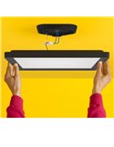 Plafón cuadrado LED inteligente WiZ 12W negro, 30x30cm 1600Lm, regulable 2200-6500K RGB